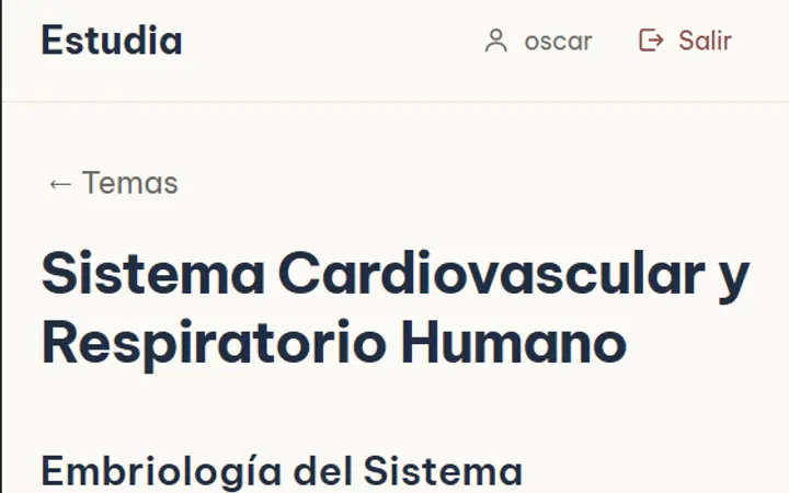 Screenshot of Estudia